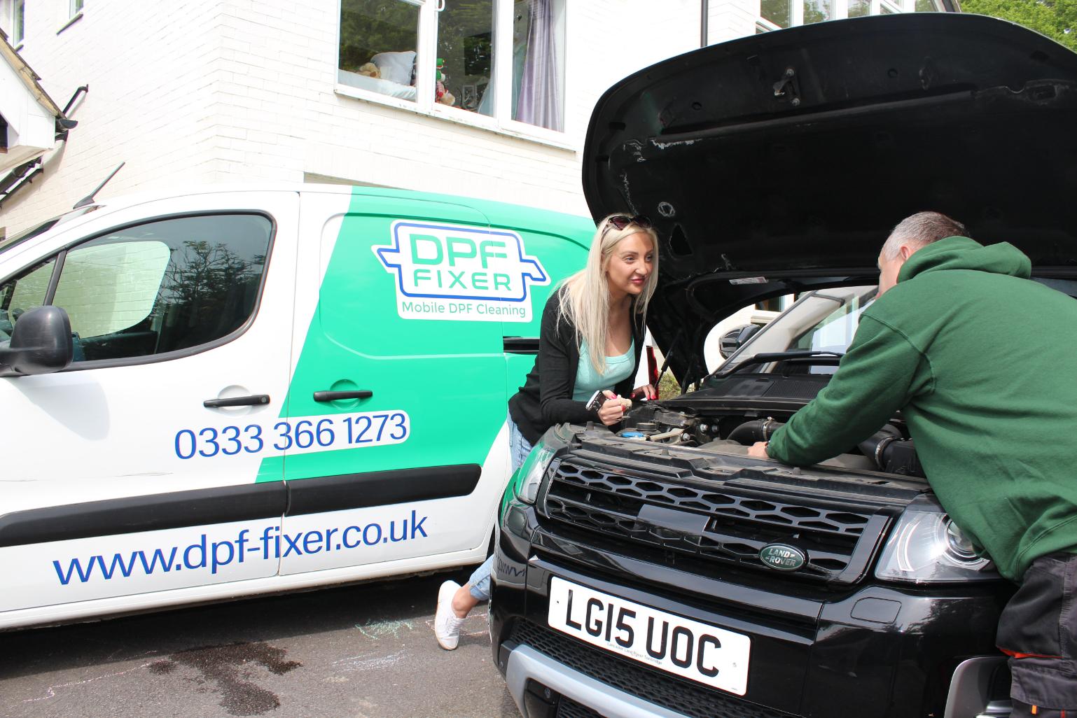 Cleaning a blocked diesel particulate filter in Dipton, Durham